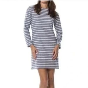 Sail to sable striped long sleeve dress XS
